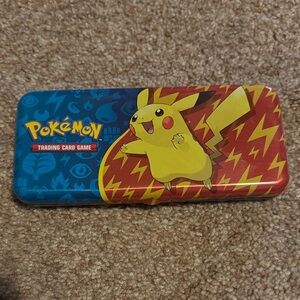 Pokémon Pikachu Trading Card Game metal pencil case
